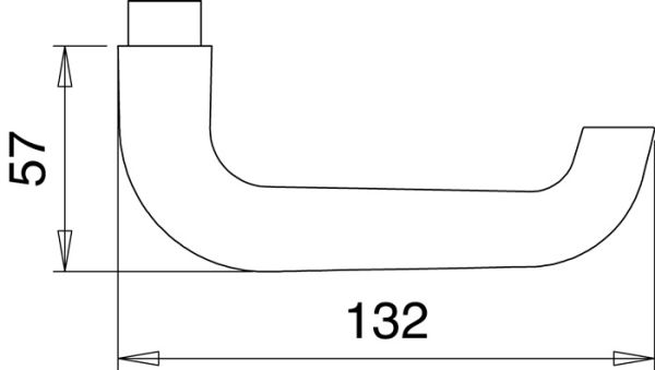 Türdrückerpaar 104Z Alu.F1 o.Rosetten 4-KT.8mm EDI