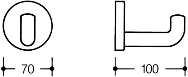 Einzelhaken 477.90B030 HEWI