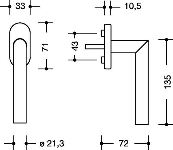 Fenstergriff 162XAFG.2 HEWI