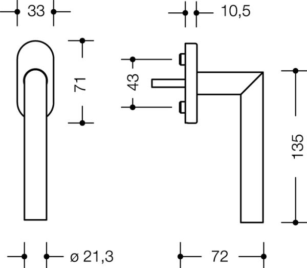 Fenstergriff 162XAFG.2 HEWI