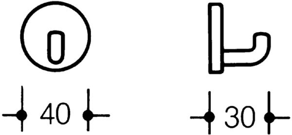 Einzelhaken 801.90.010 HEWI