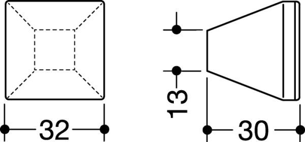 Möbelknopf 547.32B1 HEWI