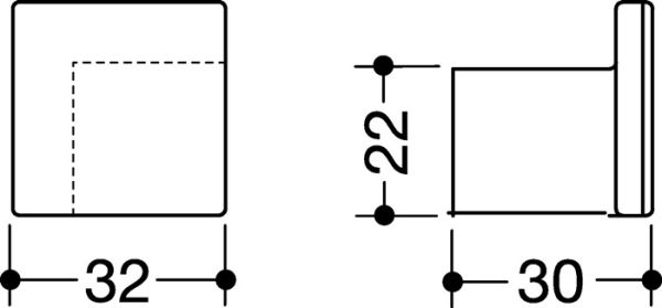 Möbelknopf 547.32B3 HEWI
