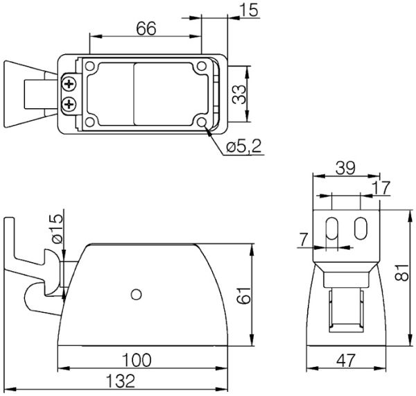Türfeststeller 3860 1000 83 VA ma Bodenmontage DENI