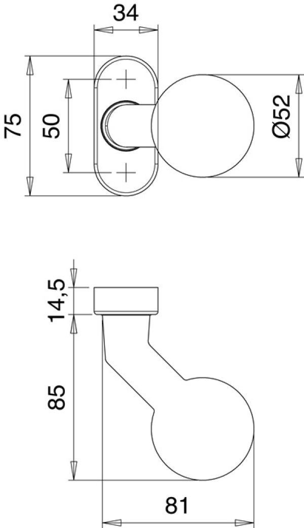 Profiltür-Knopf K4/2033 EDI