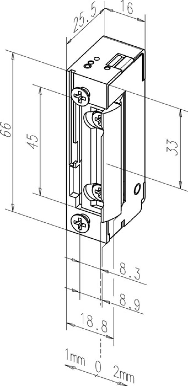 Elektrotüröffner 118EY 10-24 V AC/DC Dauerent.ja DIN L/R ASSA ABLOY