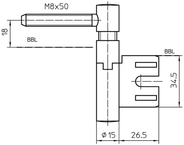 Einbohrband steigend V 8550 SIMONSWERK