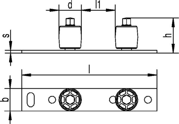 Doppelführung 659 STA ZN Stahlrolle HELM