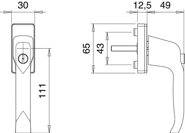 Fenstergriff 1003A EDI