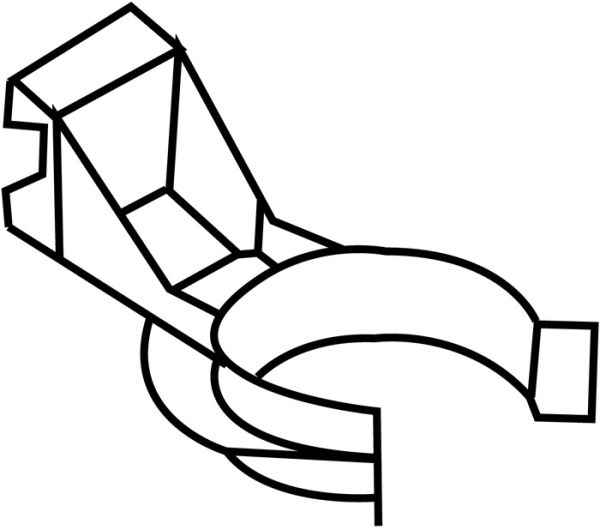 Sockelblendenhalter m. Clip Ku. schwarz ab 70mm z. Anschr. Hettich