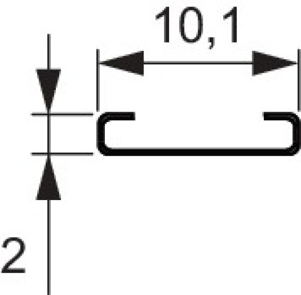 LED Flexiadapter f.Nutprofil L.2000mm grau L&S