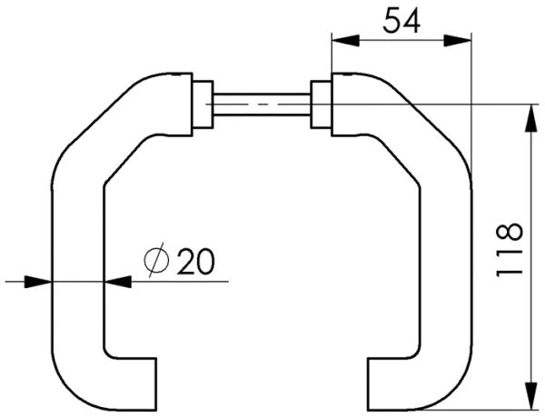 Türdrückerlochteil 476L LM F1/silberf.Schlosskästen gekr.4-KT.8mm AMF