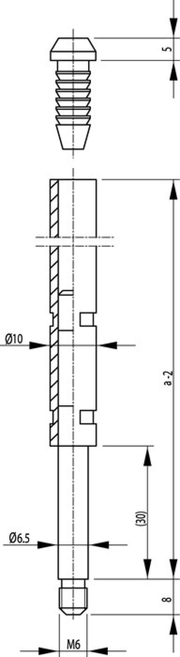 Treibriegelstange 9006 BKS
