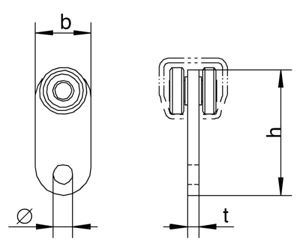 Rollapparat 1111 1111 f.Pro 100 STA verzinkt,gelb 30kg HELM