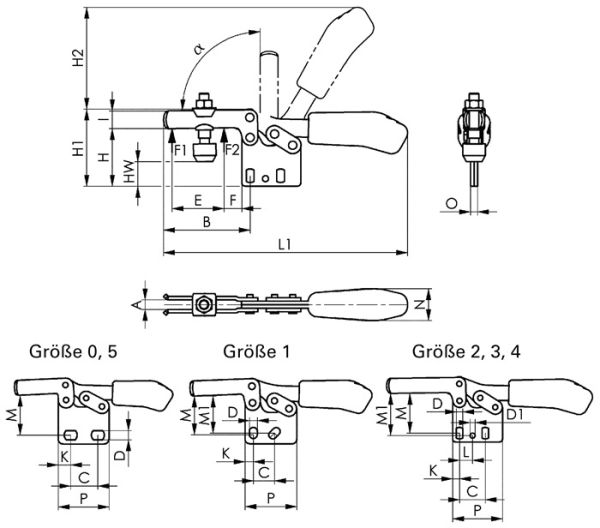 Waagrechtspanner Nr. 6832 AMF