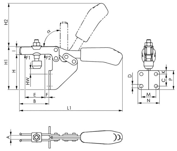 Waagrechtspanner Nr. 6833 AMF