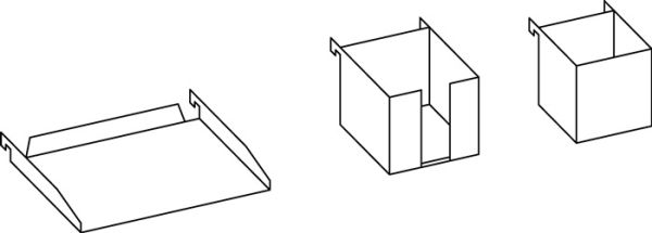 Ablageset bestehend a.Zettel-/Stiftebox u.Ablage A4,silber