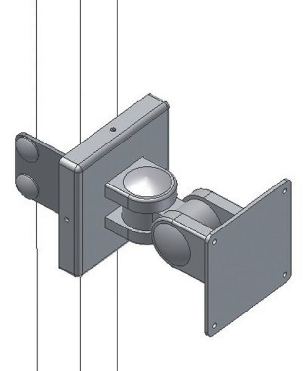 Monitor-Halter m.Klemmstück f.Holmbefestigung f.Monitore n.VESA 75/100