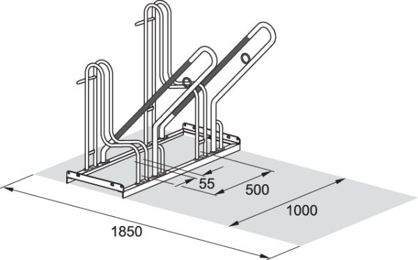 Fahrrad-Ständer-Reihenanlage 4700 XBF WSM