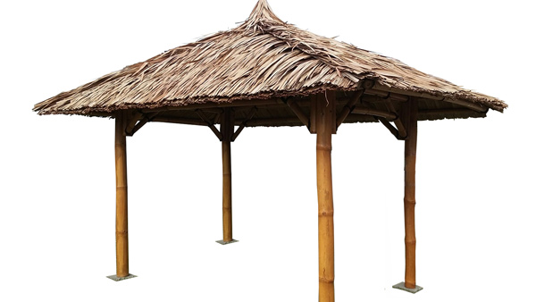 Pawilon bambusowy, Gazebo 3,20 x 3,20 m bez części bocznych