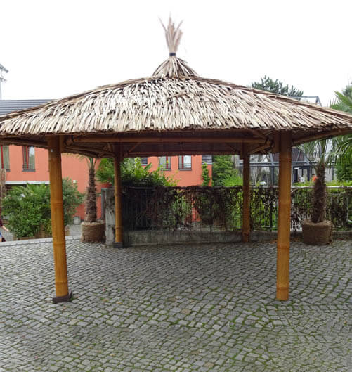 Pawilon bambusowy, Gazebo 3,20 x 3,20 m bez części bocznych